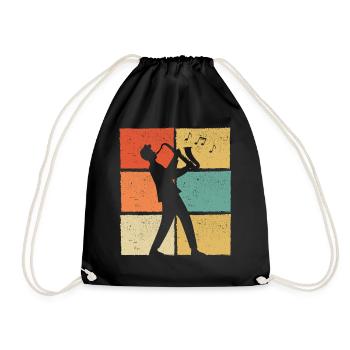 Saxophone Saxophoniste Saxophoniste - Sac de sport léger - noir - Devant