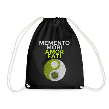 Dicton latin Memento-Mori, motivation - Sac de sport léger - noir - Devant