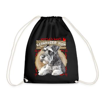 Schnauzer, Best-Schnauzer-Mom, Schnauzer-Mama - Turnbeutel - Schwarz - Vorne