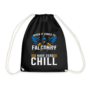 Falconry When It Comes Bird Hunting Sport Falconer - Drawstring Bag - black - Front