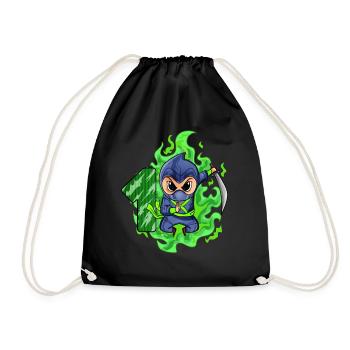 Garçon 1 an 1er anniversaire Garçon Ninja Green - Sac de sport léger - noir - Devant