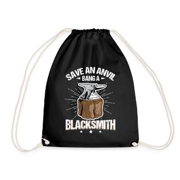 Sauver une enclume - Bang A Blacksmith Funny Blacksmith - Sac de sport léger - noir - Devant