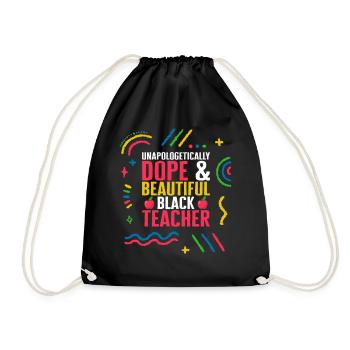 Sans excuse et belle enseignante noire - Sac de sport léger - noir - Devant