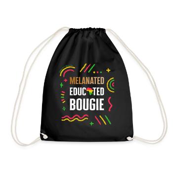Chemise Bougie éduquée mélanée, fille noire - Sac de sport léger - noir - Devant