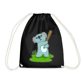 Koala Baseball Baseball Bat - Drawstring Bag - black - Front