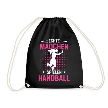 Handballer Handball Sport Handballspieler - Turnbeutel - Schwarz - Vorne