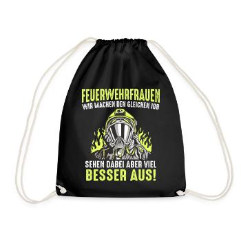 Feuerwehr Freiwillige Feuerwehr - Turnbeutel - Schwarz - Vorne