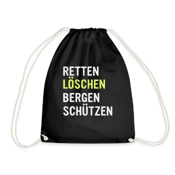 Feuerwehr Freiwillige Feuerwehr - Turnbeutel - Schwarz - Vorne