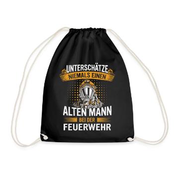 Feuerwehr Freiwillige Feuerwehr - Turnbeutel - Schwarz - Vorne