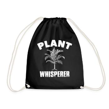 Plant Whisperer Funny Hobby Gardening plant Shirt - Drawstring Bag - black - Front