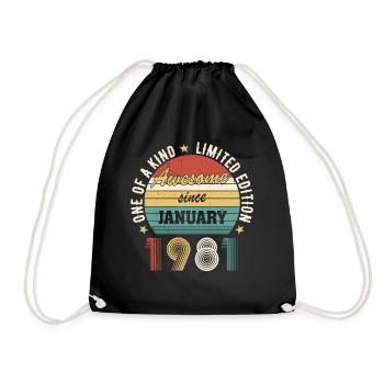 Génial depuis janvier 1981 édition limitée - Sac de sport léger - noir - Devant