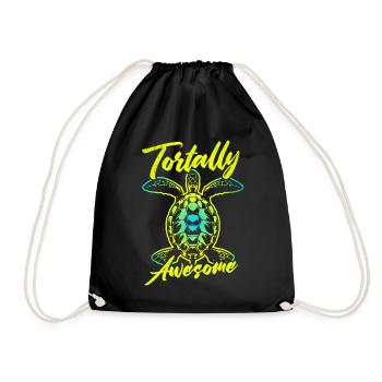 Tortue marine - Sac de sport léger - noir - Devant