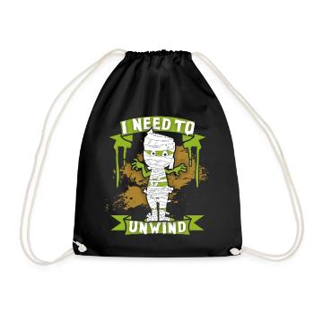 Comic mummy, cartoon mummy, funny saying - Drawstring Bag - black - Front