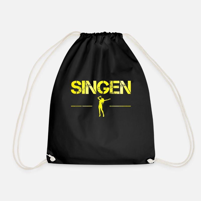 singen - Turnbeutel - Schwarz
