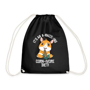 Mignon animal Hamster Maïs Nourriture pour animaux de compagnie - Sac de sport léger - noir - Devant