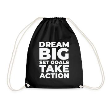 Goal Life Quotes Message positif Motivationnel - Sac de sport léger - noir - Devant