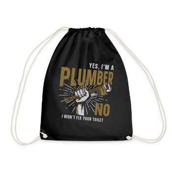 Plombier Plombier Vintage Oui je suis - Sac de sport léger - noir - Devant