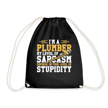 Plombier de plomberie vintage Je suis un - Sac de sport léger - noir - Devant