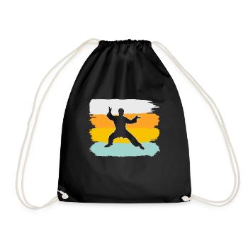 Martial Arts Retro - Drawstring Bag - black - Front