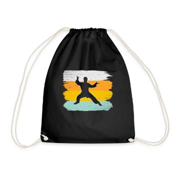 Martial Arts Retro - Drawstring Bag - black - Front