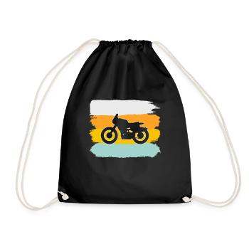 Moto rétro - Sac de sport léger - noir - Devant