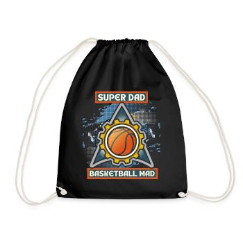 Papa basketball, drôle de dicton, papa basket-ball - Sac de sport léger - noir - Devant