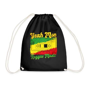 Musique Reggae Jamaïque - Sac de sport léger - noir - Devant