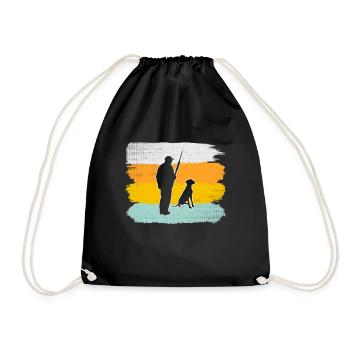 Chasse rétro - Sac de sport léger - noir - Devant