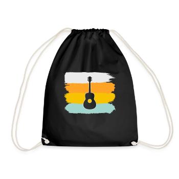 Guitar Retro - Drawstring Bag - black - Front