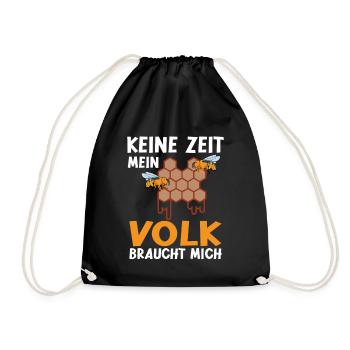 No time my colony needs me bee - Drawstring Bag - black - Front