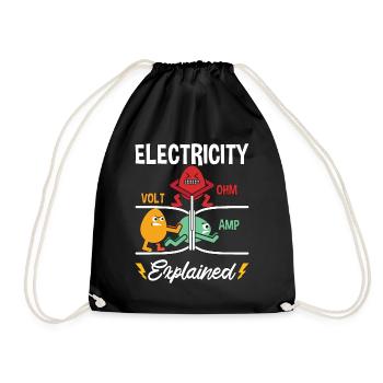 Electronics Repair Electricity Volt Ohm Electrical - Turnbeutel - Schwarz - Vorne