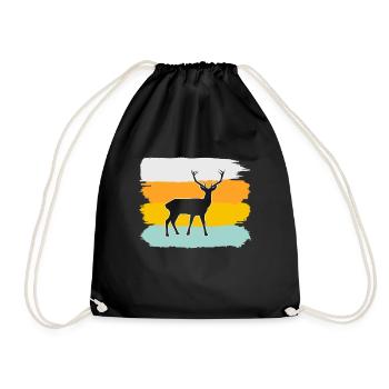 Hirsch Rétro - Sac de sport léger - noir - Devant