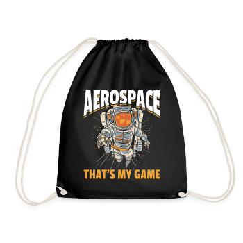 Aerospace That's My Game - Aerospace Space Astrona - Drawstring Bag - black - Front