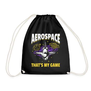 Aerospace That's My Game - Space Travel Space Ship - Drawstring Bag - black - Front