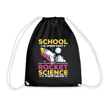 Space Exploration Space Travel Spaceship Rocket Sc - Turnbeutel - Schwarz - Vorne