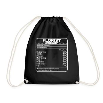 Funny Florist Valeur nutritive pour fleuriste - Sac de sport léger - noir - Devant