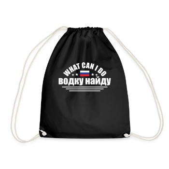 Funny What Can I Do I'll Find Vodka For Russian An - Turnbeutel - Schwarz - Vorne