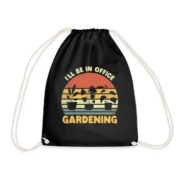 Gartentherapie Lustige Gartenarbeit - Turnbeutel - Schwarz - Vorne