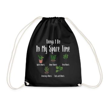 Choses que je fais pendant le temps libre Jardin végétal - Sac de sport léger - noir - Devant