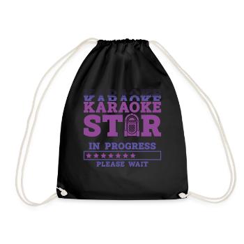 Karaoke Singer Karaoke Star In - Turnbeutel - Schwarz - Vorne
