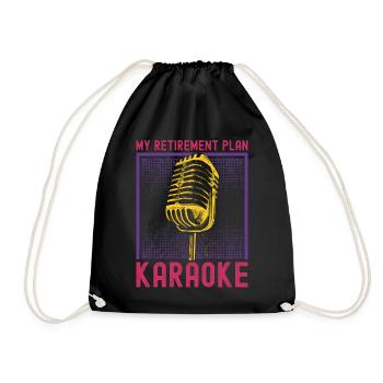 Karaoke Singer Retired My - Turnbeutel - Schwarz - Vorne