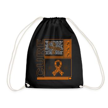 COPD Awareness Shirt, Cure COPD Orange Ribbon - Turnbeutel - Schwarz - Vorne