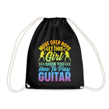 Guitariste Filles Guitariste - Funny Guitar Playe - Sac de sport léger - noir - Devant