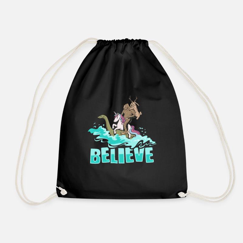 Kryptozoologie Kryptid Bigfoot Einhorn Loch Ness - Turnbeutel - Schwarz