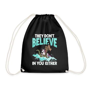 Cryptozoologie Cryptide Bigfoot Licorne Loch Ness - Sac de sport léger - noir - Devant