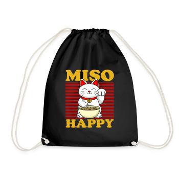 Vous rendez Miso Happy Japan Kawaii Sushi - Sac de sport léger - noir - Devant