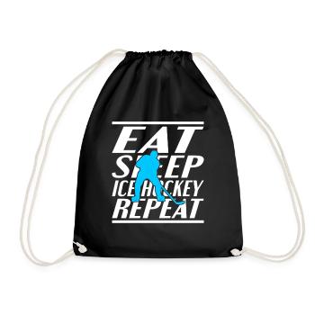 Manger du hockey sur glace endormi - Sac de sport léger - noir - Devant