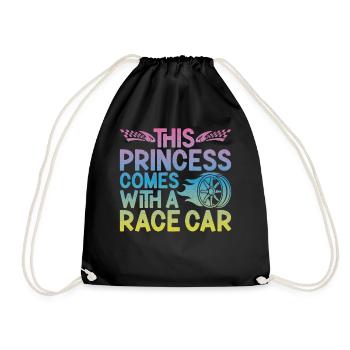 Drag Racing Race Car Girl This - Drawstring Bag - black - Front