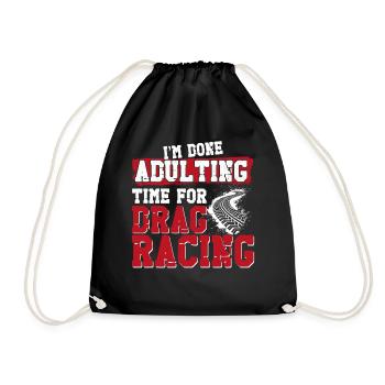 Drag Racing Race Car Vintage Je suis - Sac de sport léger - noir - Devant