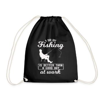 Drôle de conception de pêche Femmes Pêcheurs - Sac de sport léger - noir - Devant